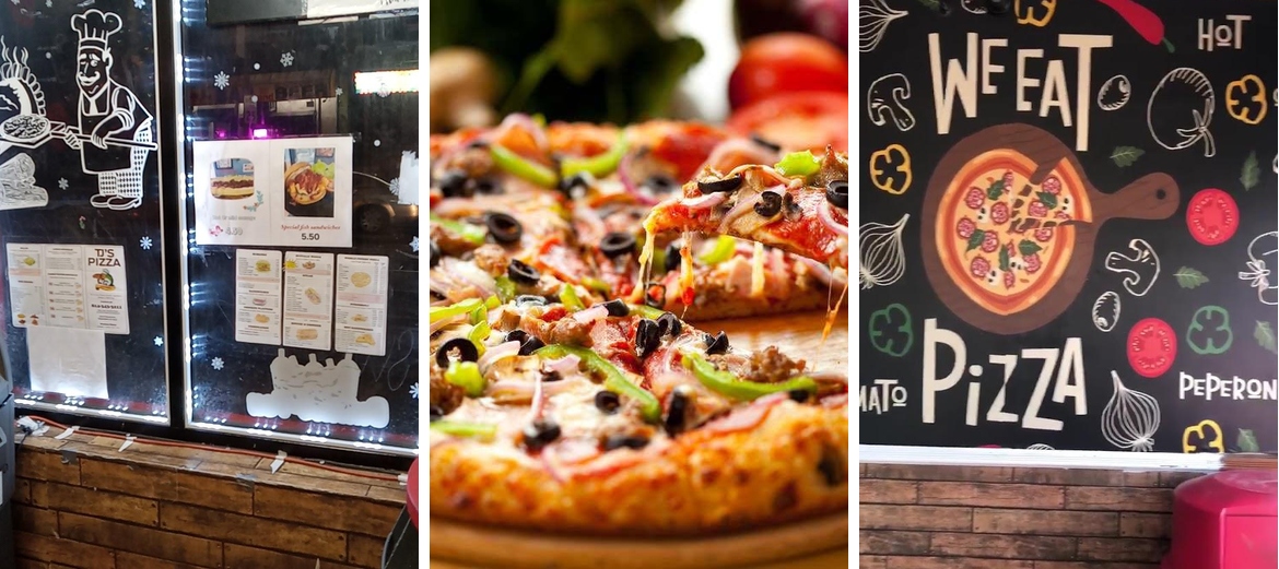 TJ's Pizza Menu